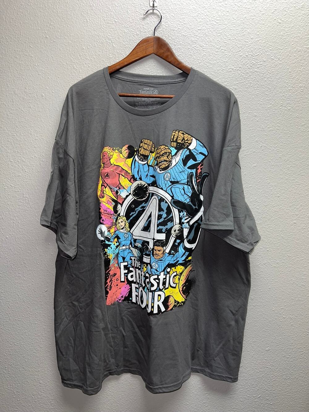 The Fantastic 4 Shirt First Steps Marvel Studios Gray Graphic Tee 3xl